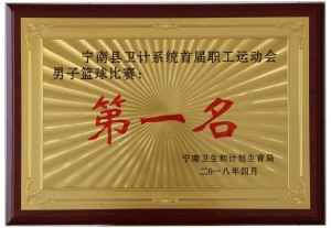 宁南县卫计系统首届职工运动会男子篮球比赛第一名