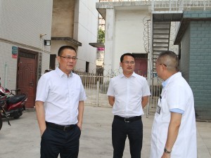 副县长邰康宁检查人民医院彩钢棚拆除情况
